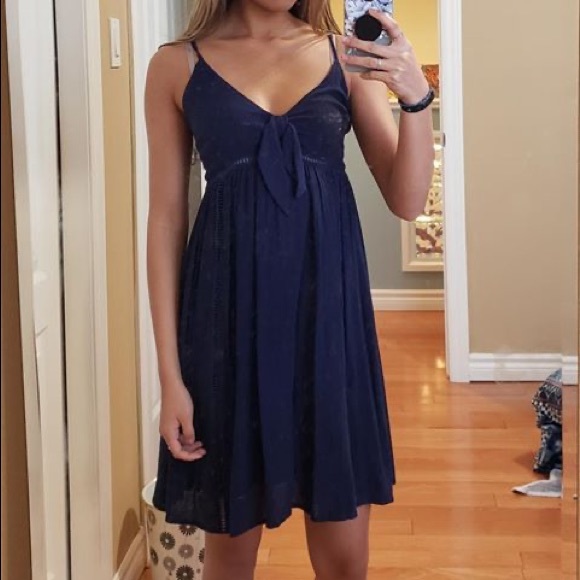 Paper Moon Navy Blue Sundress - Picture 1 of 4